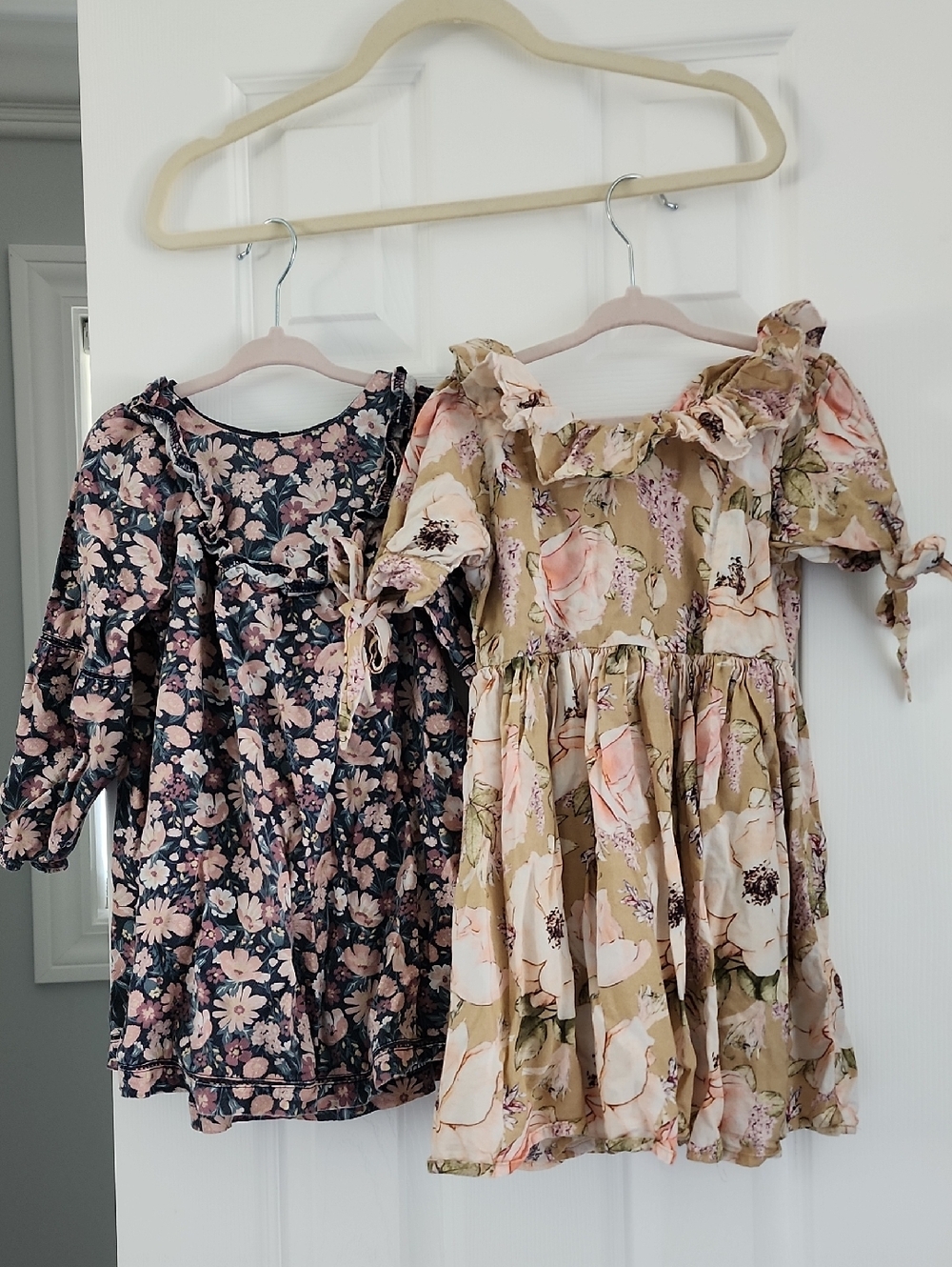 Ivy City Co Girls Floral Sundress in Pink & Olive